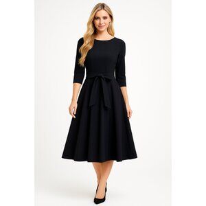 Women's 3/4 Sleeve Black A-Line Dress – XS – NWOT
